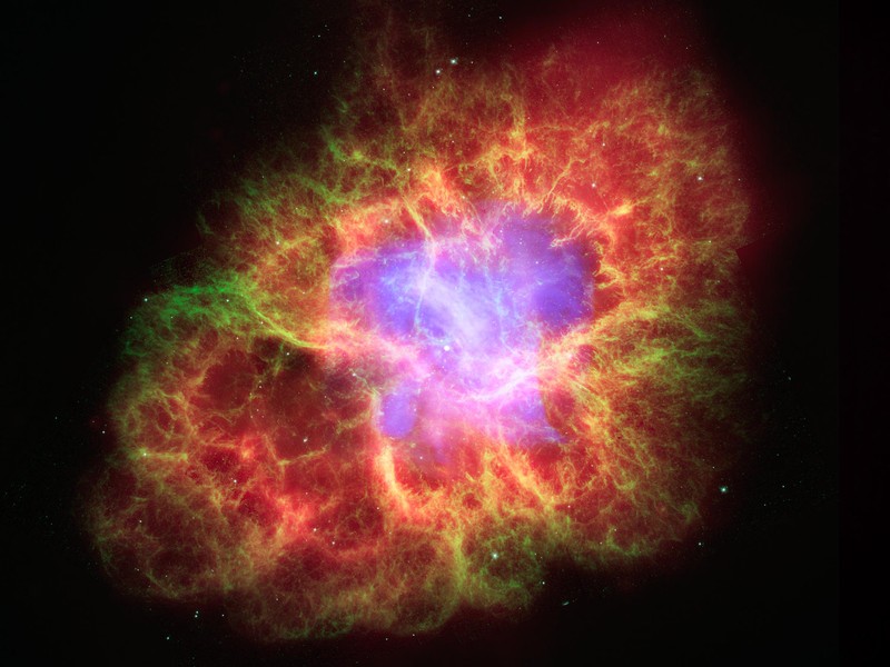 Colorful nebula in deep space